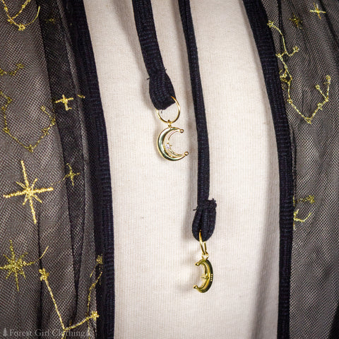 Detail of moon charms