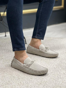 Giovanni Mannelli Rubber Sole Beige Suede Loafer