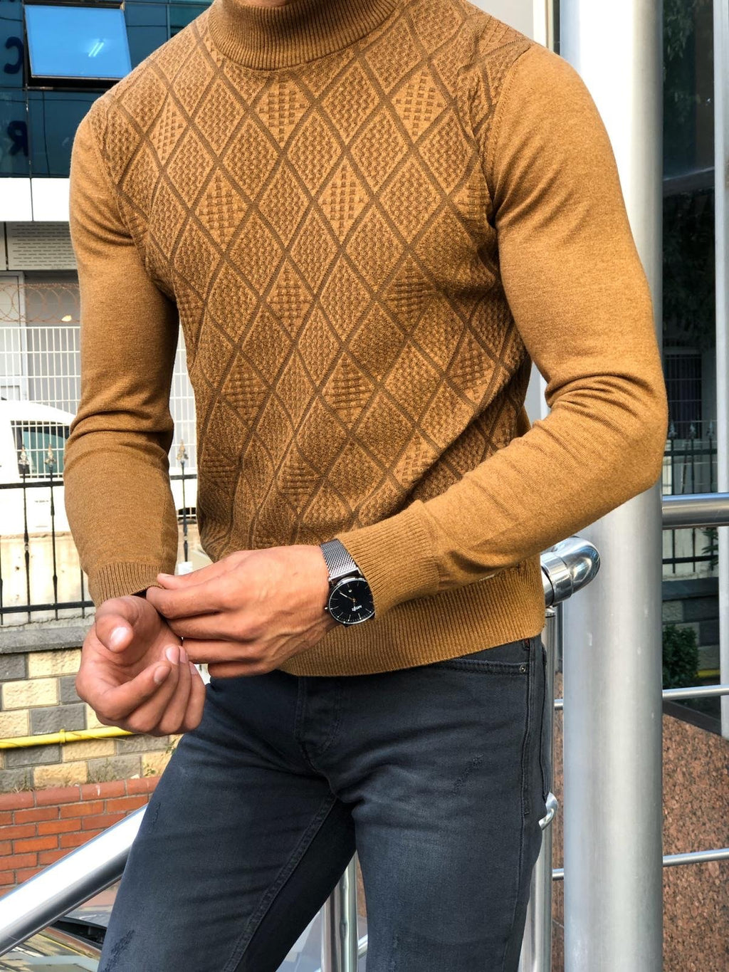 Slim Fit Fine-knit Turtleneck Sweater