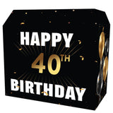 HAPPY 40TH BIRTHDAY LYCRA DJ BOOTH COVER