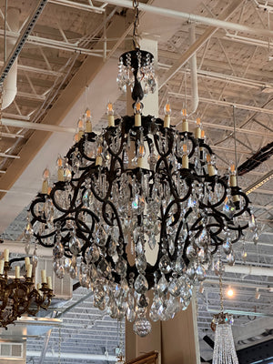 French Dark Brass Candelabra Chandelier - Le Chateau - Hue Candelabra