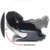 Space-saving technology in massage chair