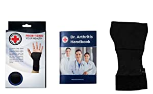 Copper Infused Wrist Sleeve [Single] & Dr. Arthritis Handbook