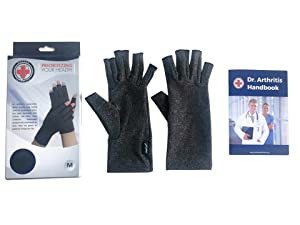 Premium Compression Gloves & Dr. Arthritis Handbook