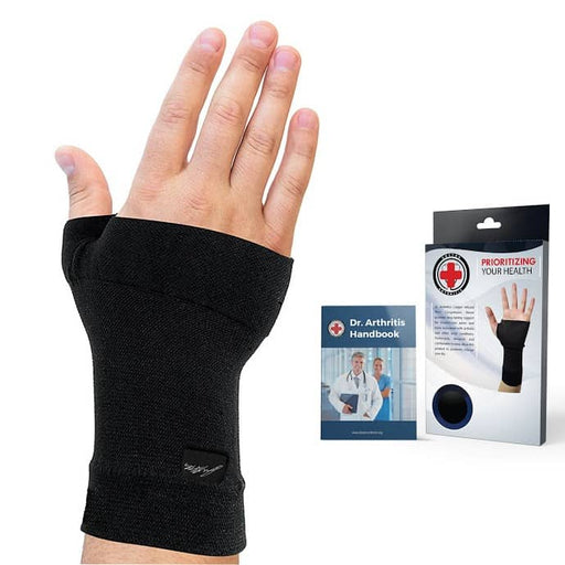 Copper Joe Carpal Tunnel Wrist Brace for Day and Night Support -  Compression Wrist Sleeve For Arthritis, Tendonitis, RSI and Sprain -  Adjustable Wrist
