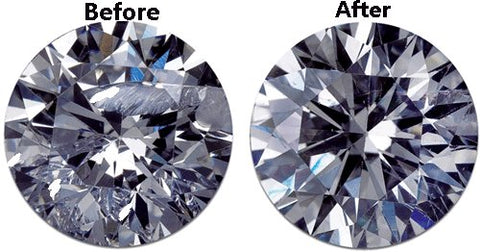 Diamond before and after enhancement treatment