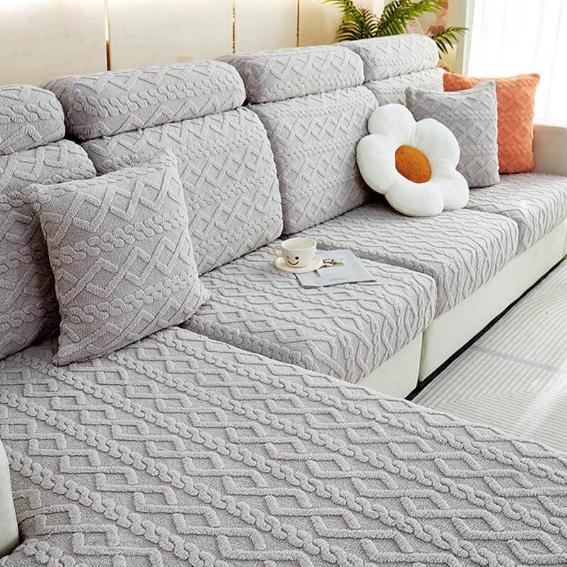 Ultrasoft Teddy Fleece Warm Non-Slip Couch Cover - FunnyFuzzy