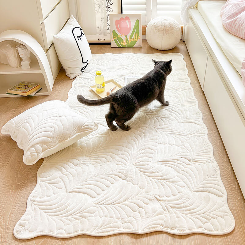 Flower Ice Silk Non-Slip Sofa Cover Anti-Scratch Couch Cover Pet Mat -  FunnyFuzzy