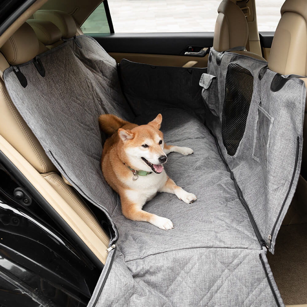 Travel Bolster Full Durable Washable Dog Car Back Seat Bed-FunnyFuzzy