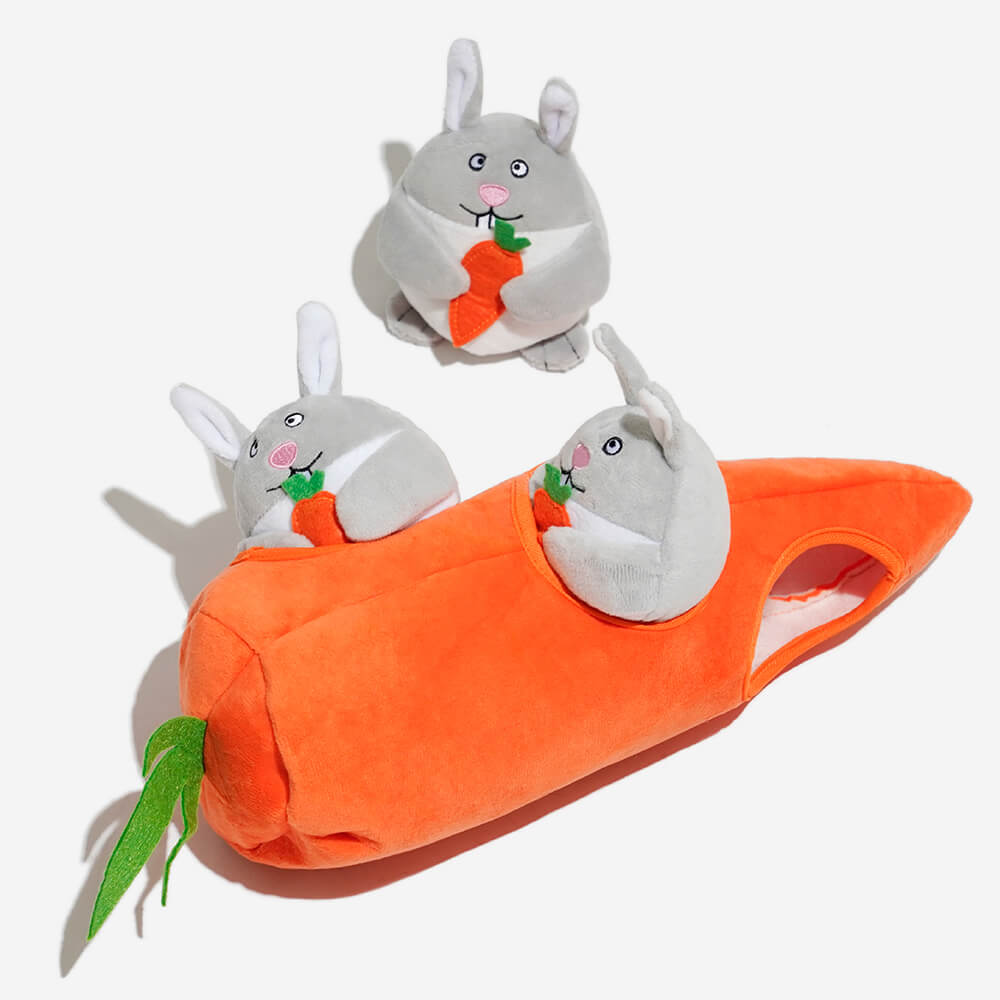 Squeaker Dog Toy, Lambswool Carrot by Ware of the Dog – Sparkly Tails