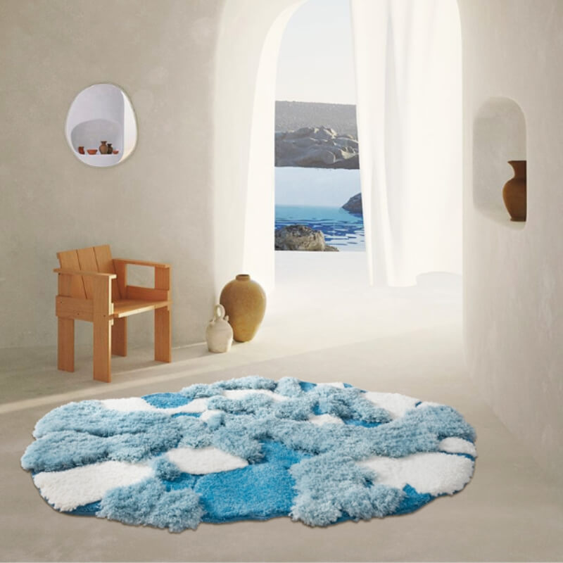 Fantasy Nature Series Carpet Pet Mat Pet Rug, Glaciers / 31.5*63 In