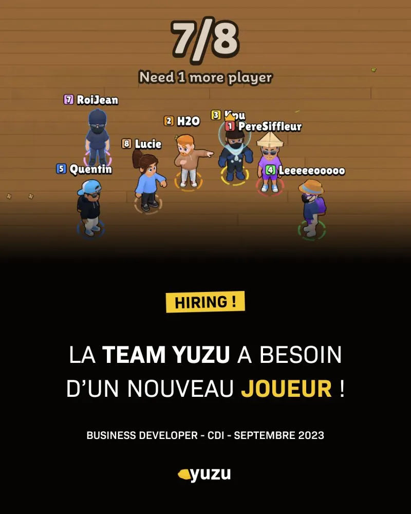 Une offre d'emploi originale proposée par la startup Yuzu.