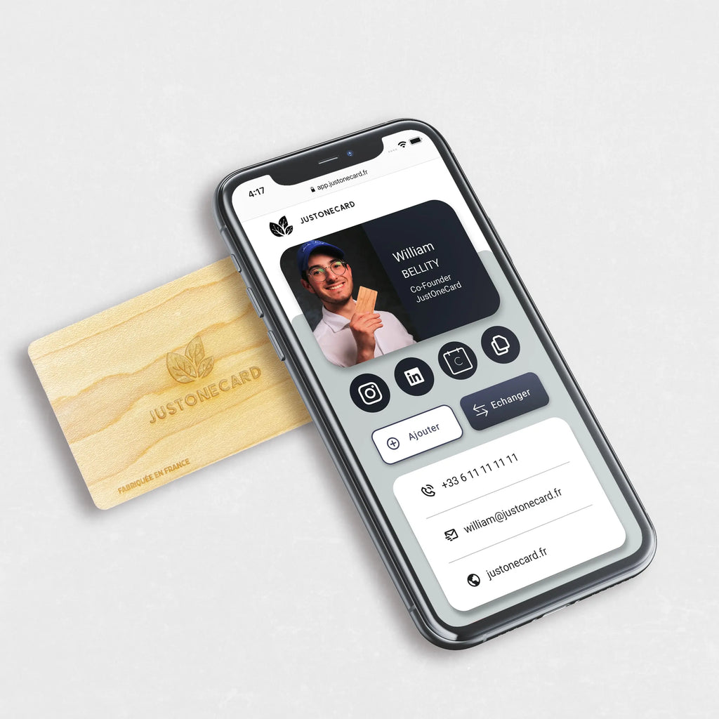 Profil digital de Wiliam Bellity avec la solution de carte de visite connectée JustOneCard