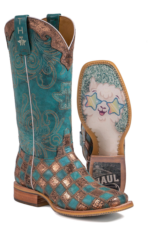 Ariat Women's Bright Eye II Brown Peacock Feather Square Toe