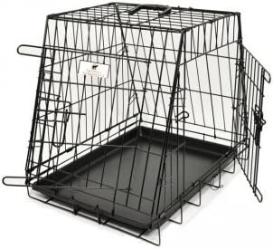 Image of 2 Door Dog Car Crate - Black - Small 25 inches - Doggie Solutions