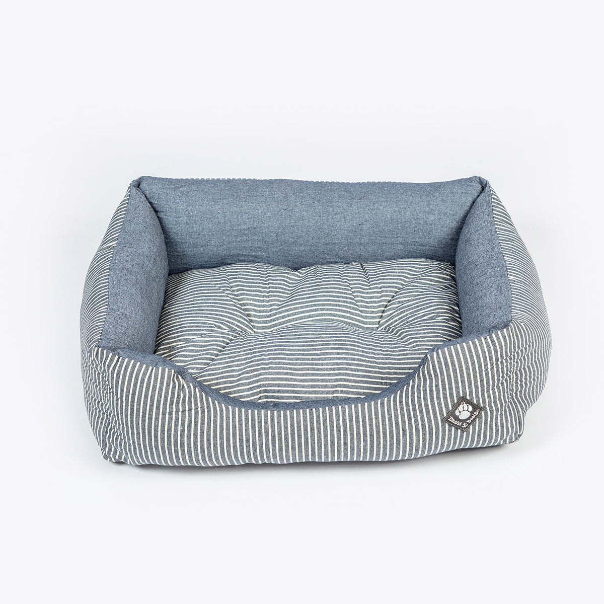 Image of Danish Design Maritime Blue Snuggle Dog Bed - Intermediate 28 inches
