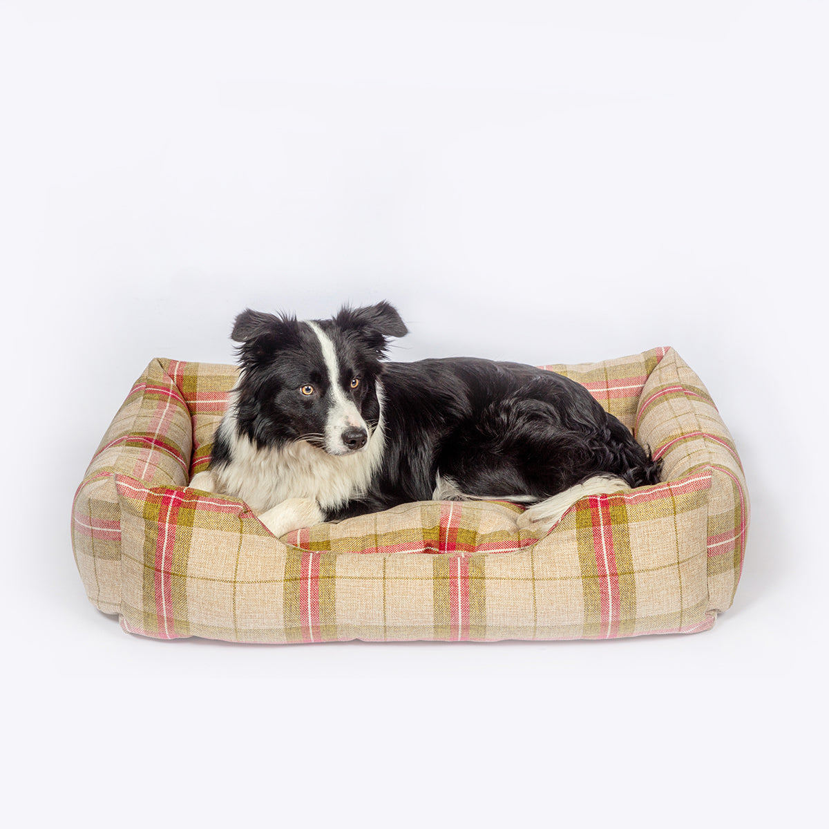 Image of Danish Design Newton Moss Snuggle Dog Bed - Brown/Red - Intermediate 28 inches