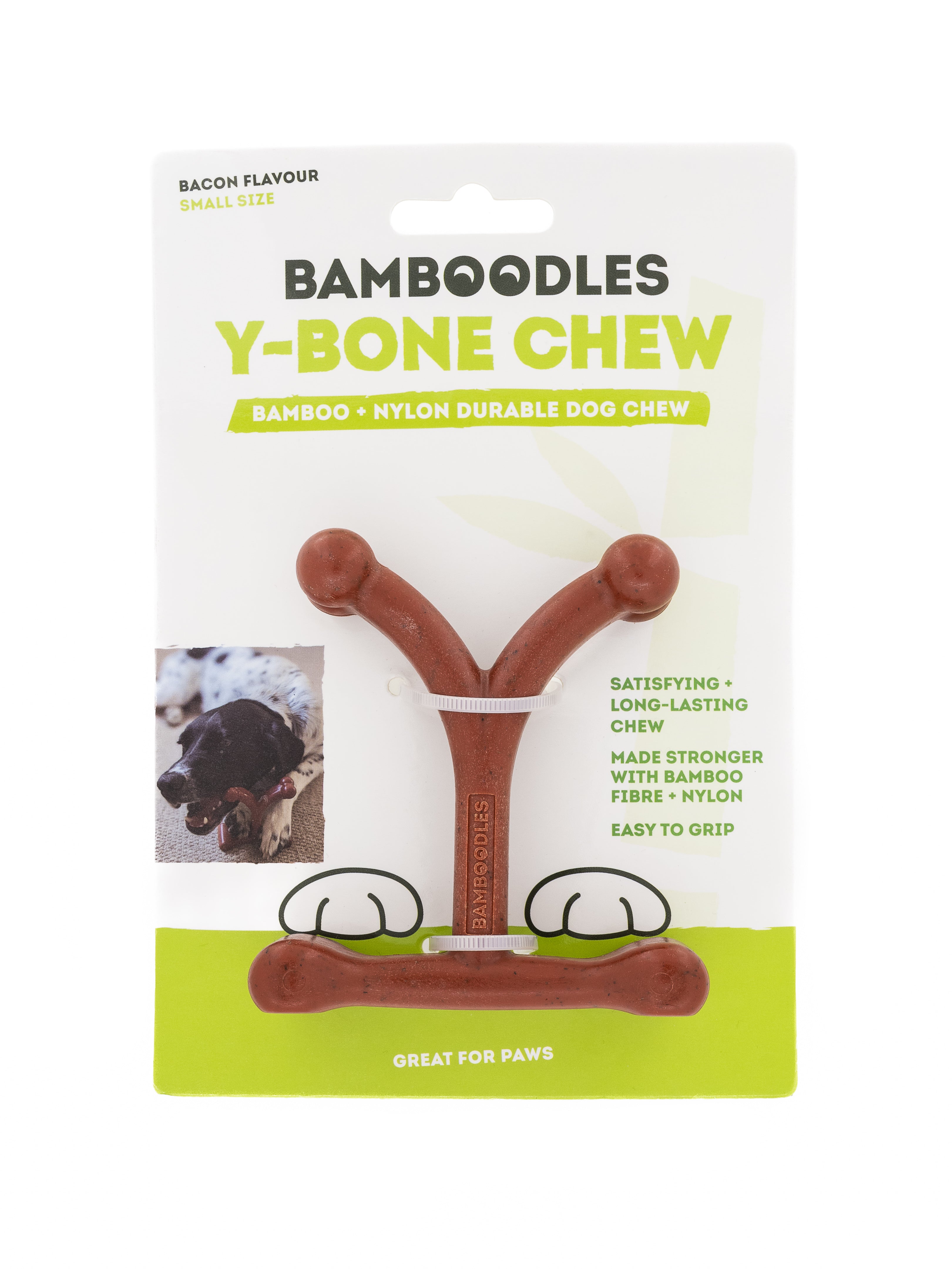 Image of Bamboodles Y-Bone Bacon Flavour Dog Toy - Large