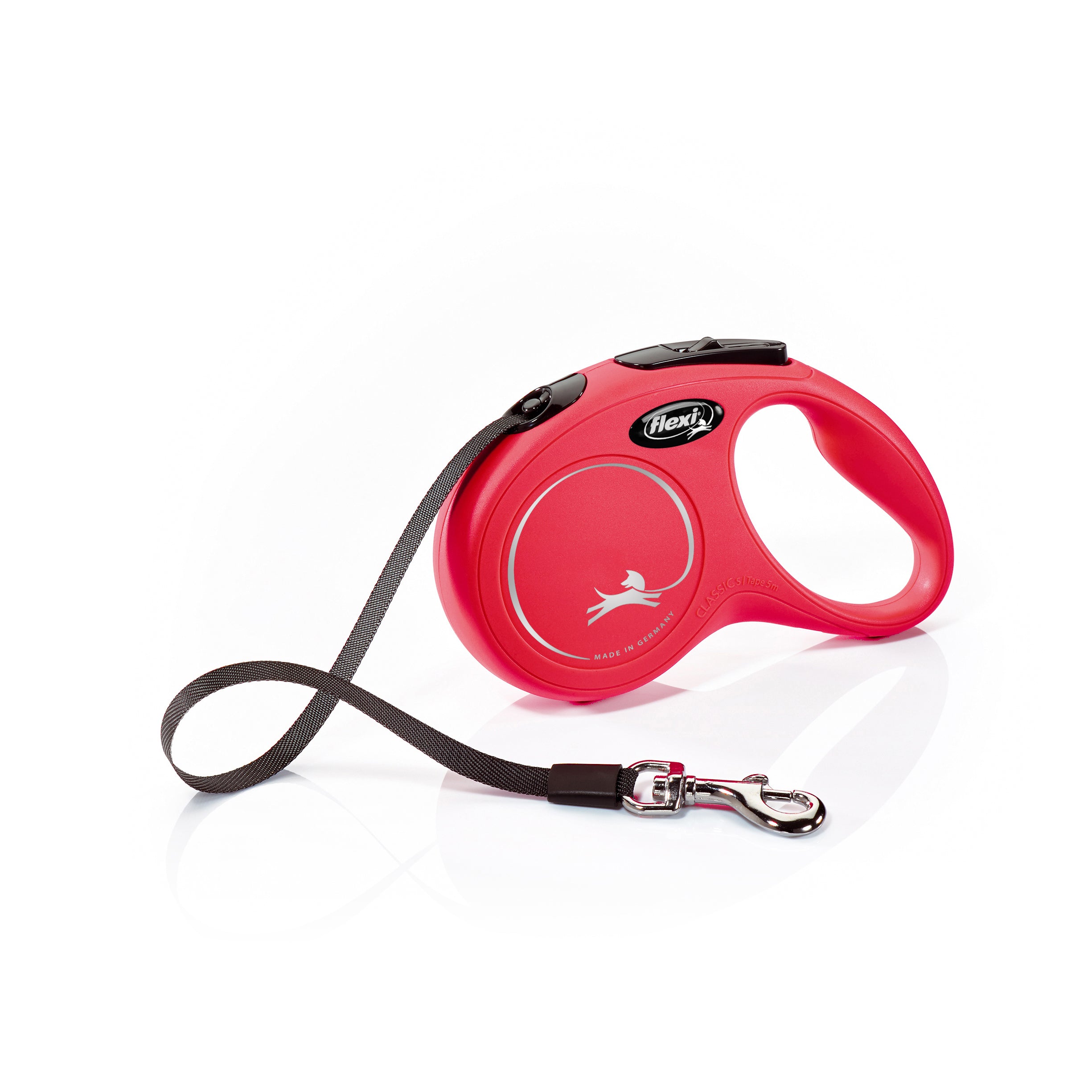 Image of Flexi New Classic Tape Retractable Dog Lead - Red - Small (5m)