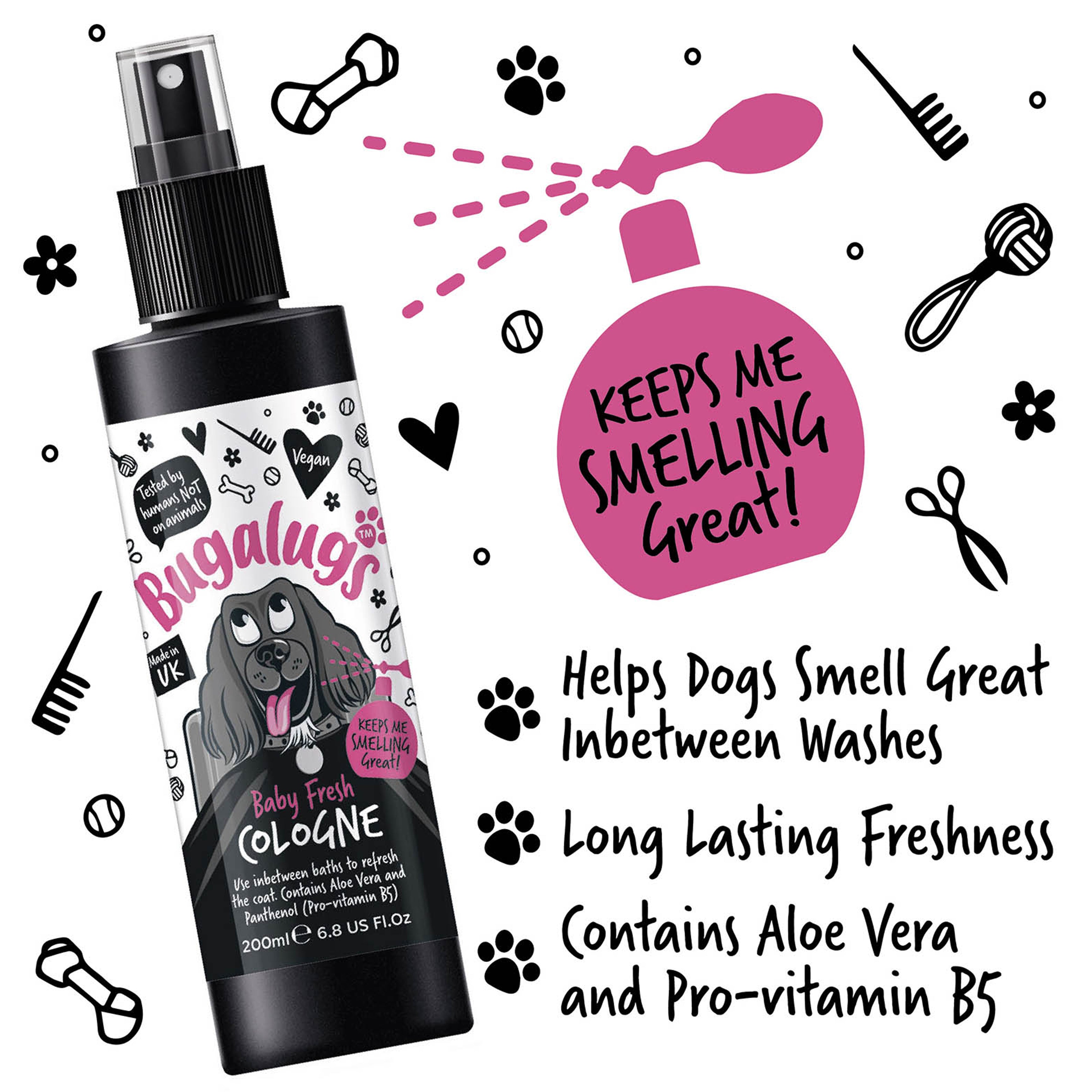 Image of Bugalugs 'Baby Fresh' Dog Cologne Spray 200ml