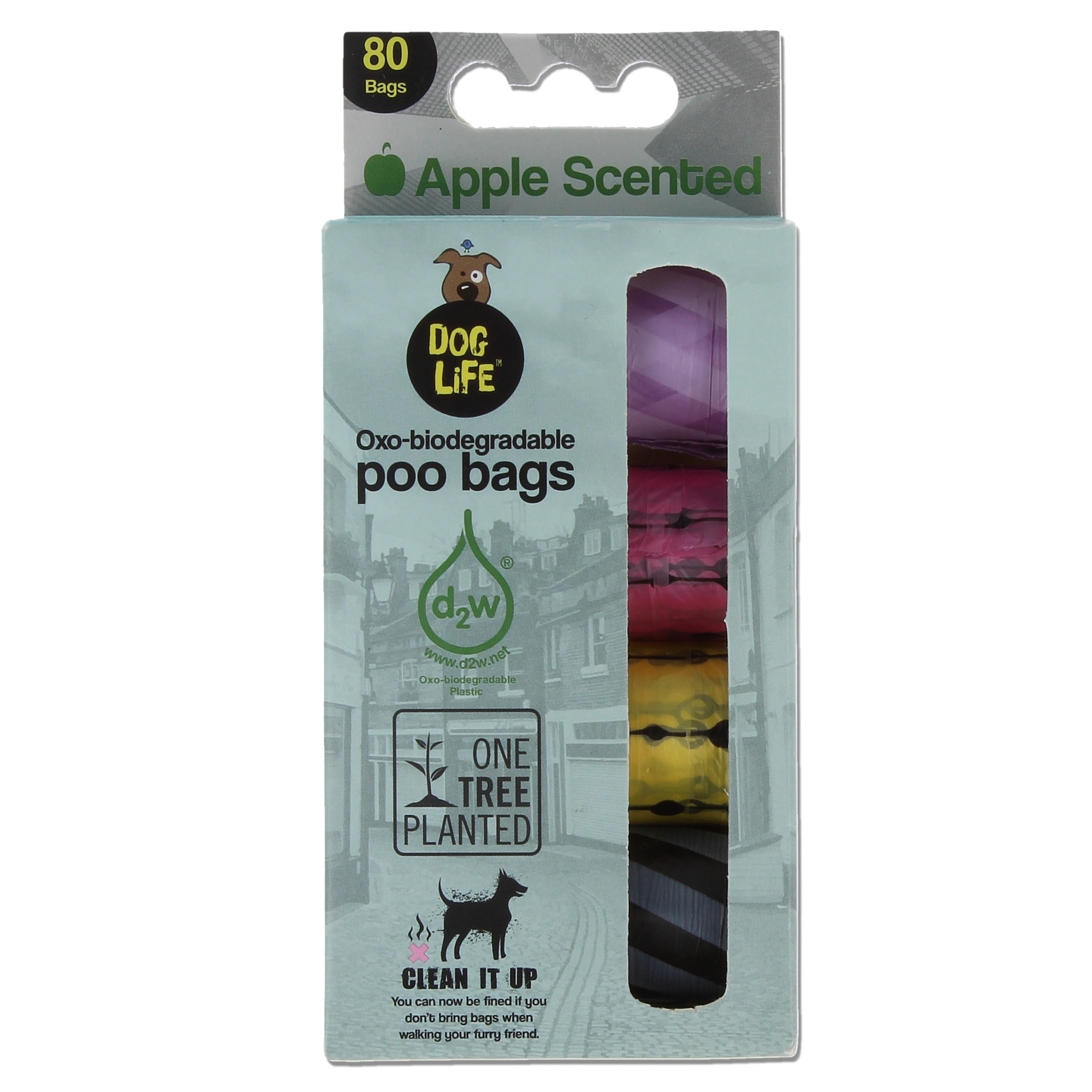 Image of Dog Life Apple Scented Oxo-biodegradable Puppy Waste bags - Pack of 80