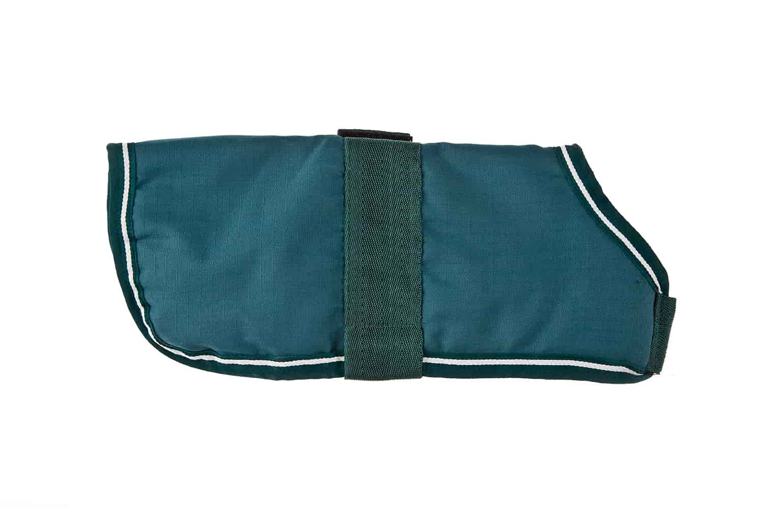 Image of Luxury Waterproof Dog Coat With Fur Lining - Bottle Green - 12 Inch