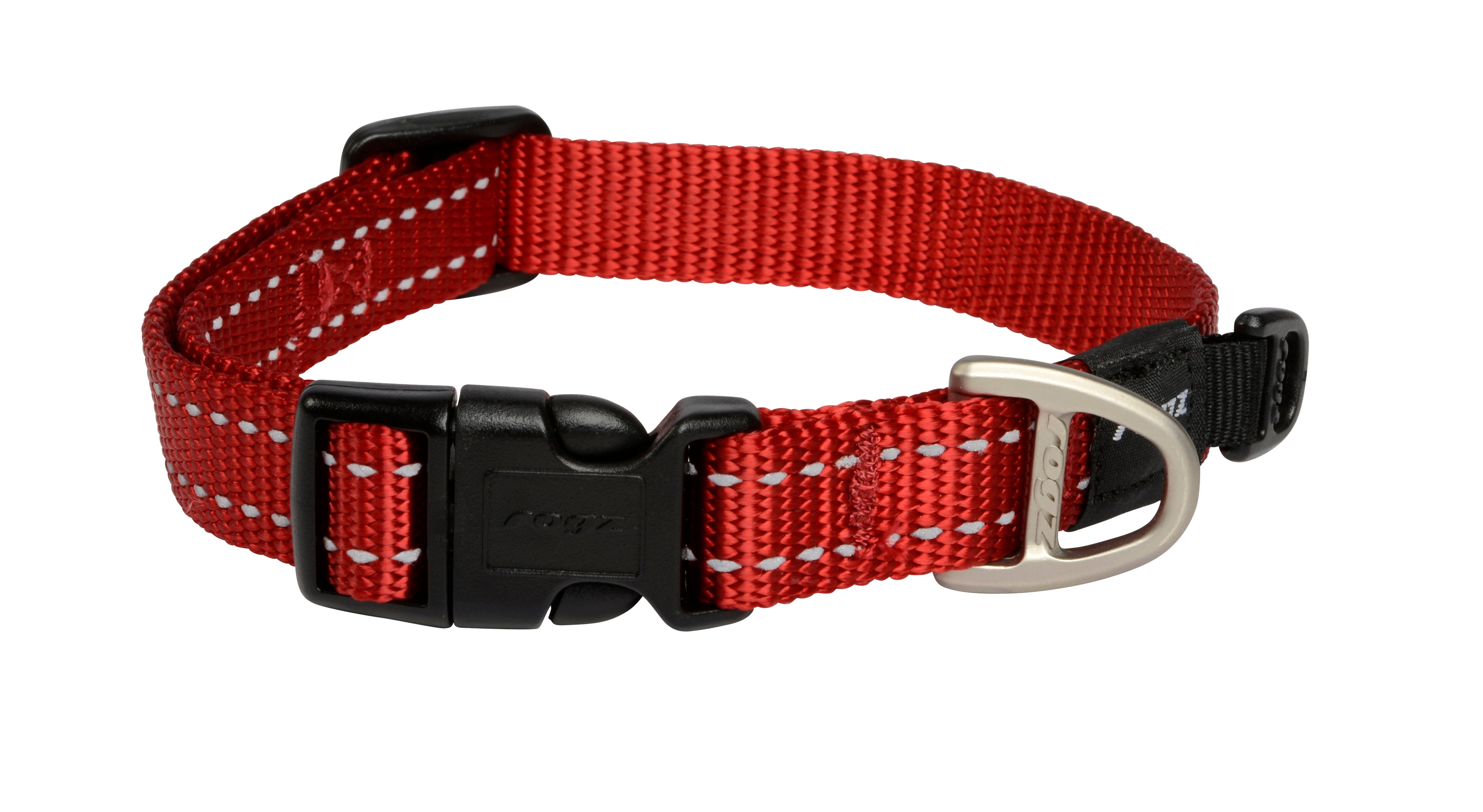 Image of Rogz Utility Classic Reflective Dog Collar - Red - Medium