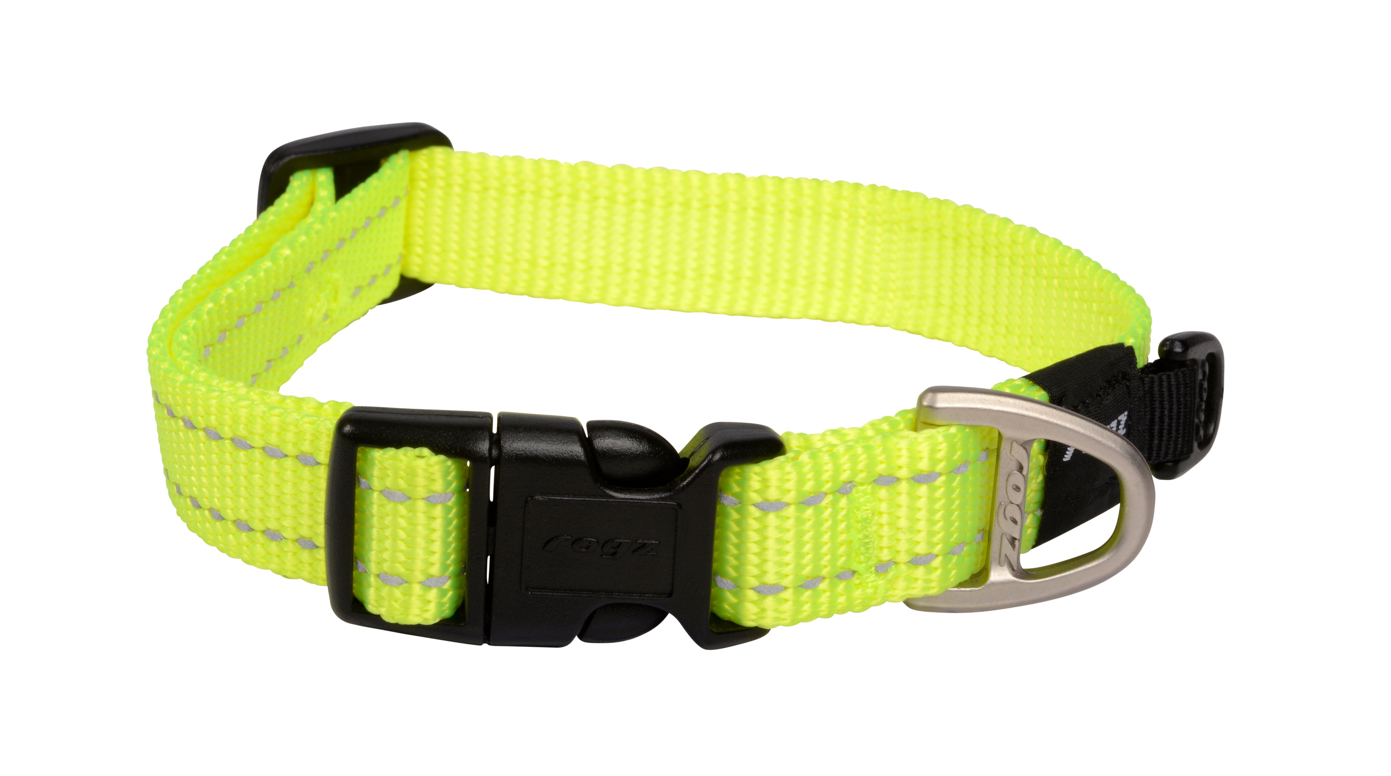 Image of Rogz Utility Classic Reflective Dog Collar DayGlo Yellow - Medium