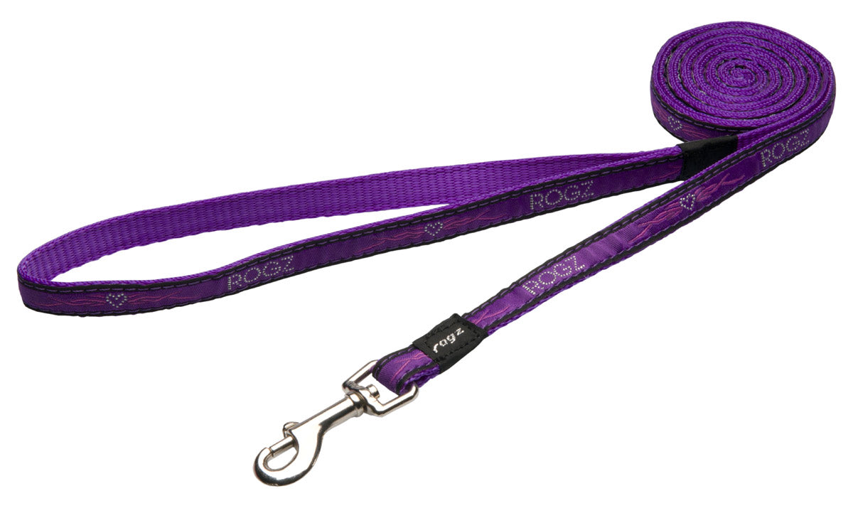 Image of Rogz Fancy Dress Purple Chrome Dog Lead - Extra Large