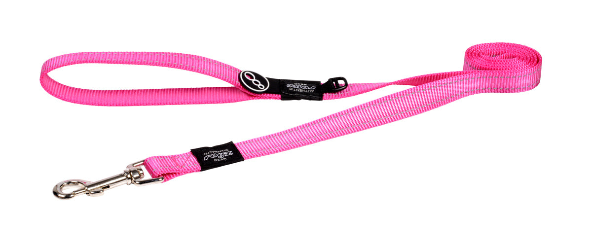 Image of Rogz Utility Classic Reflective Dog Lead - Pink - Small