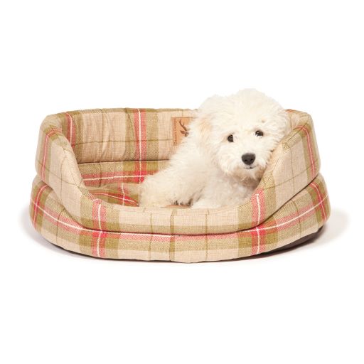 Image of Danish Design Newton Moss Slumber Dog Bed - Brown/Red - 18 inches