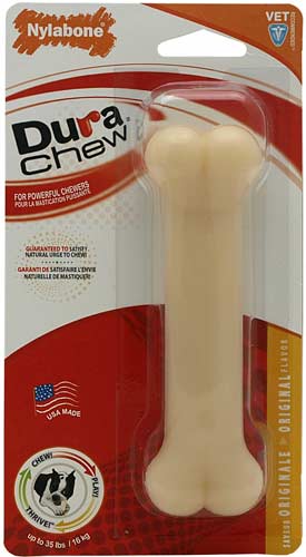 Image of Nylabone Dura Chew Dog Bone - Chicken Flavour 5.5"