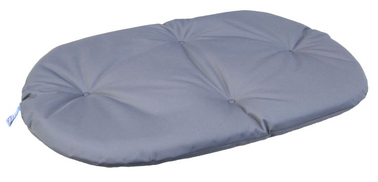 Image of Heavy Duty Waterproof Oval Dog Cushion Pads - Grey - Small
