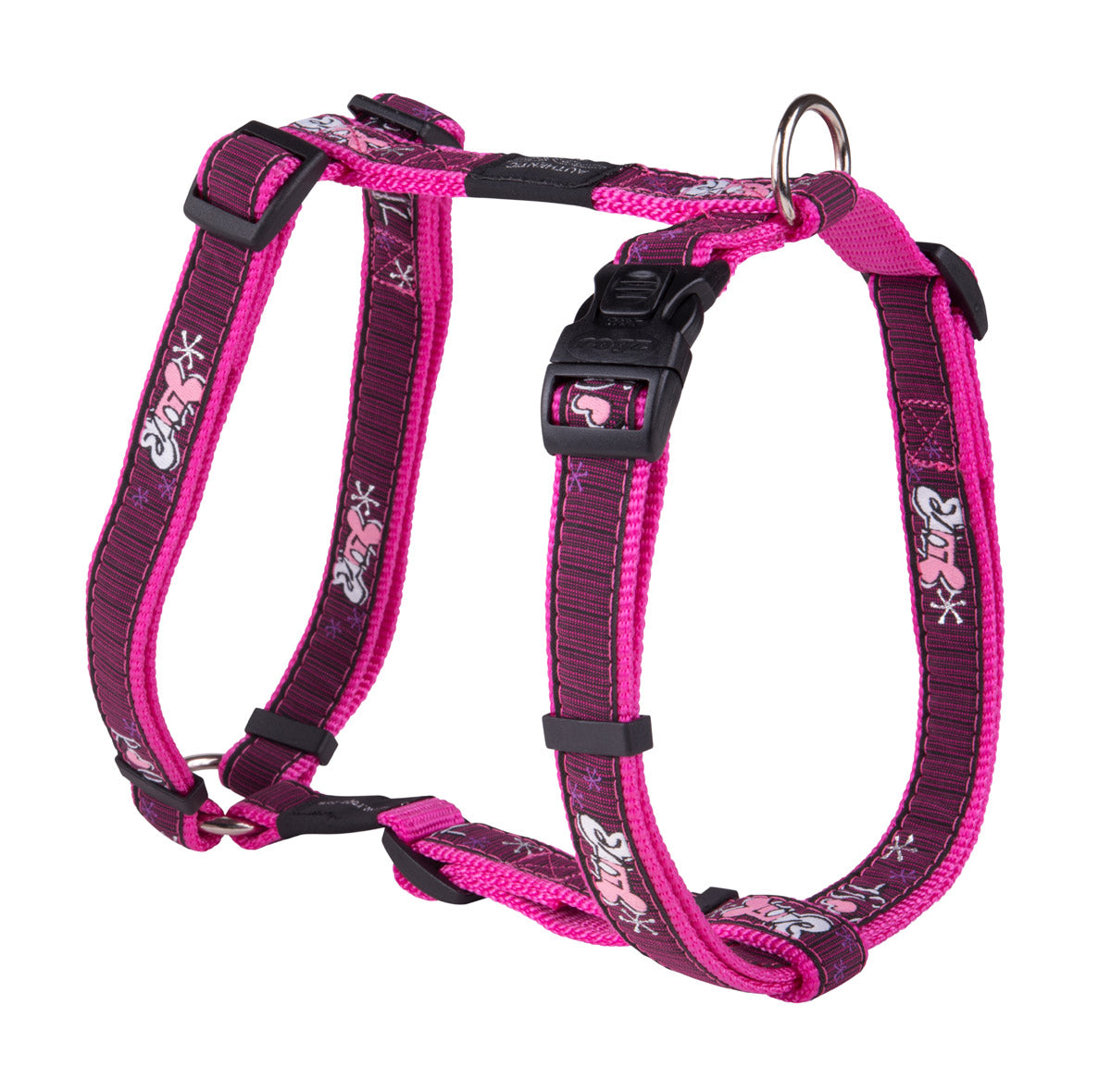 Image of Rogz Fancy Dress Pink Love Dog Harness - Large