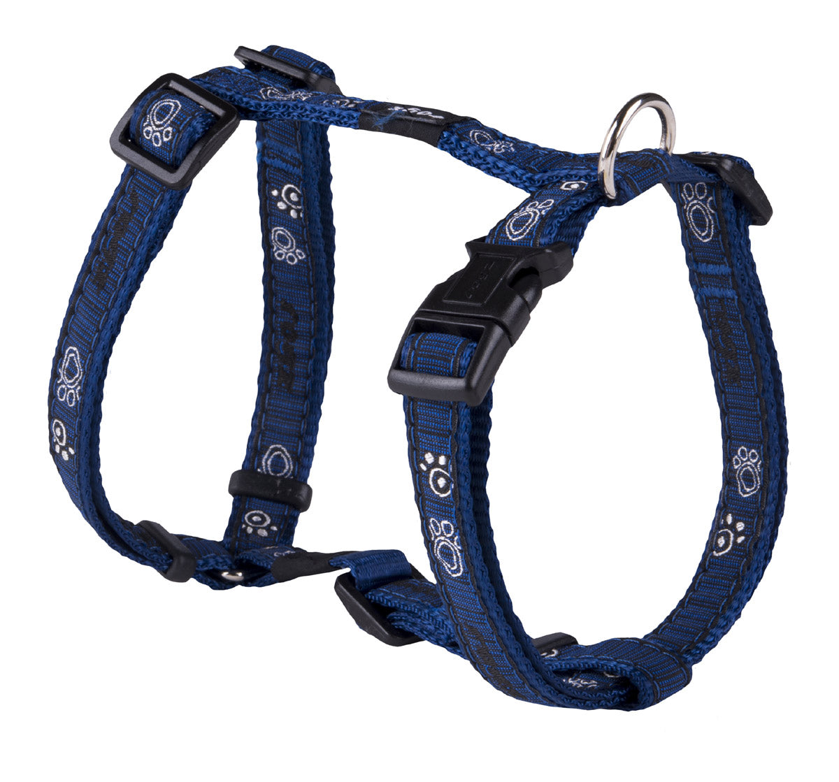 Image of Rogz Fancy Dress Navy Paw Dog Harness - Large