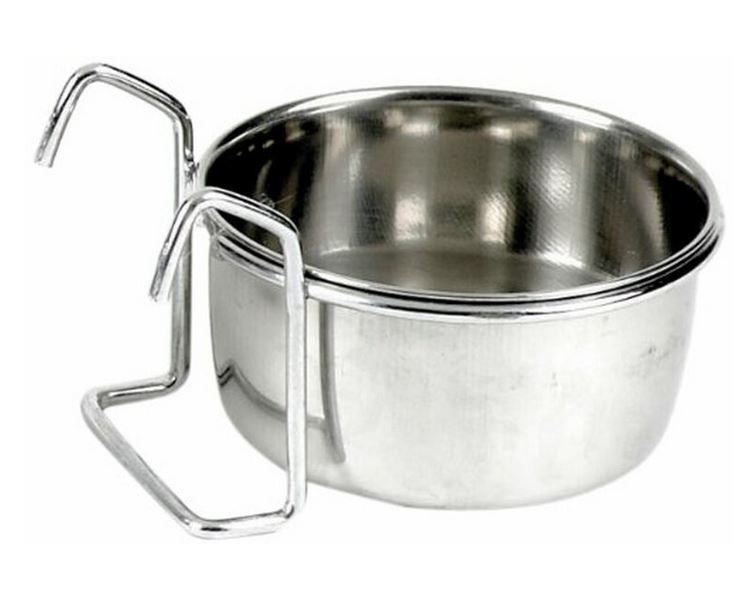 Image of Hook on Stainless Steel Hanging Dog Bowl - 12.5 cm x 7.5 cm - Doggie Solutions