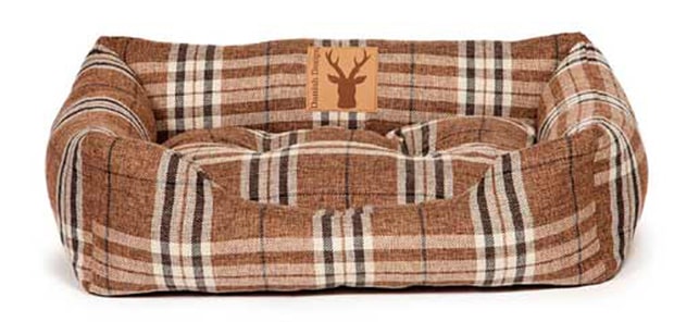 Image of Danish Design Newton Truffle Snuggle Dog Bed - Brown/Cream - Large 34 inches