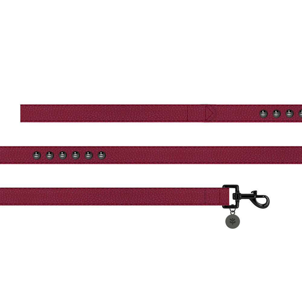 Image of Sotnos Oxblood Studded Smart Dog Lead - Size Small