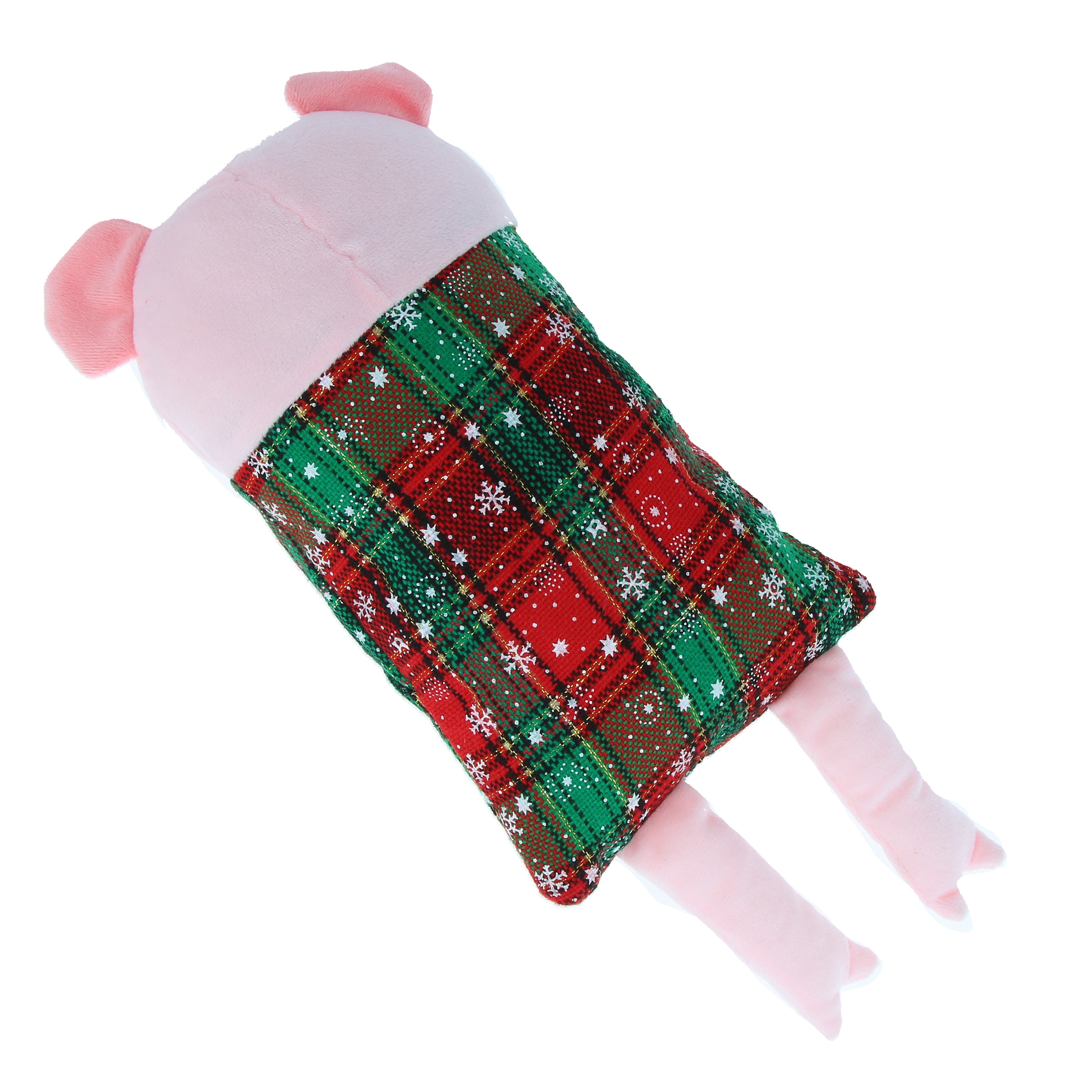 Image of Christmas Pig in Blanket Dog Plust Toy - Doggie Solutions