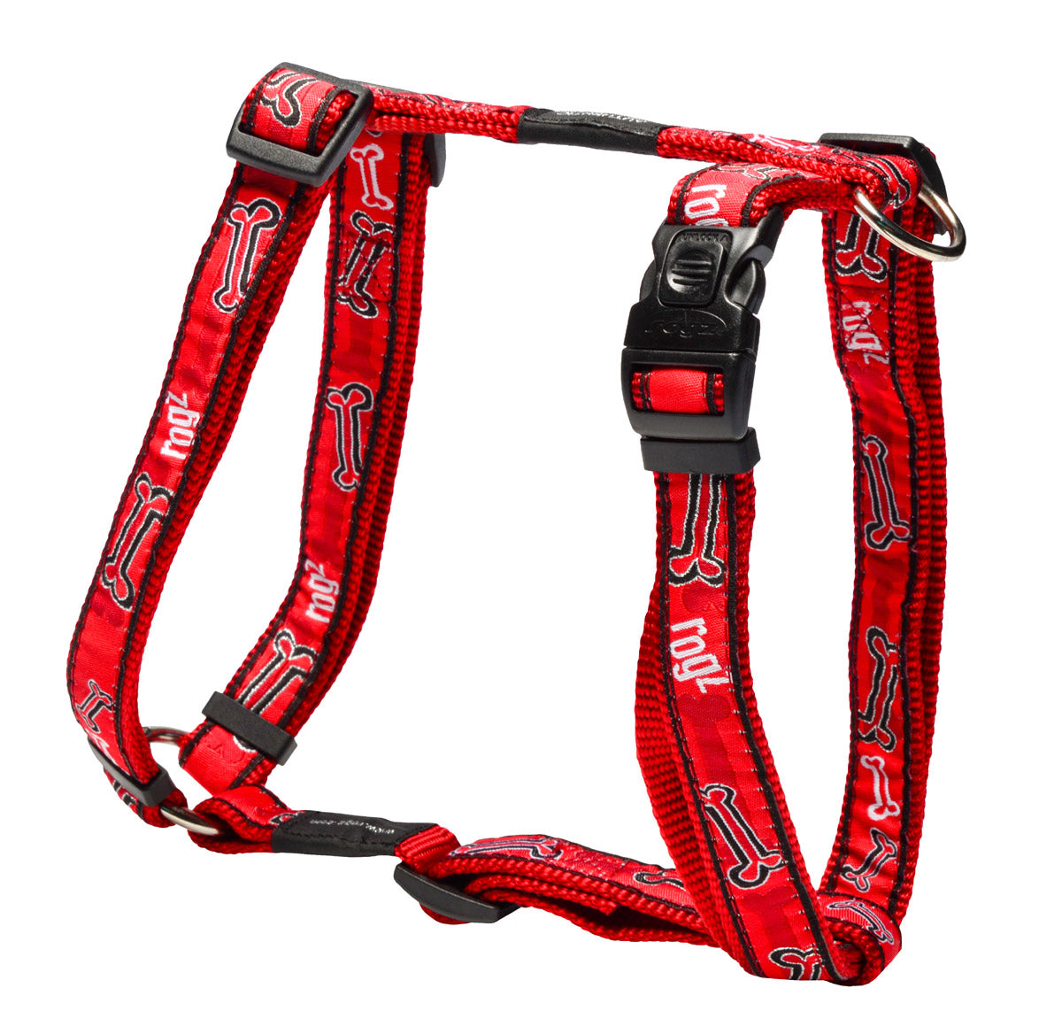 Image of Rogz Fancy Dress Red Bones Dog Harness - Extra Large