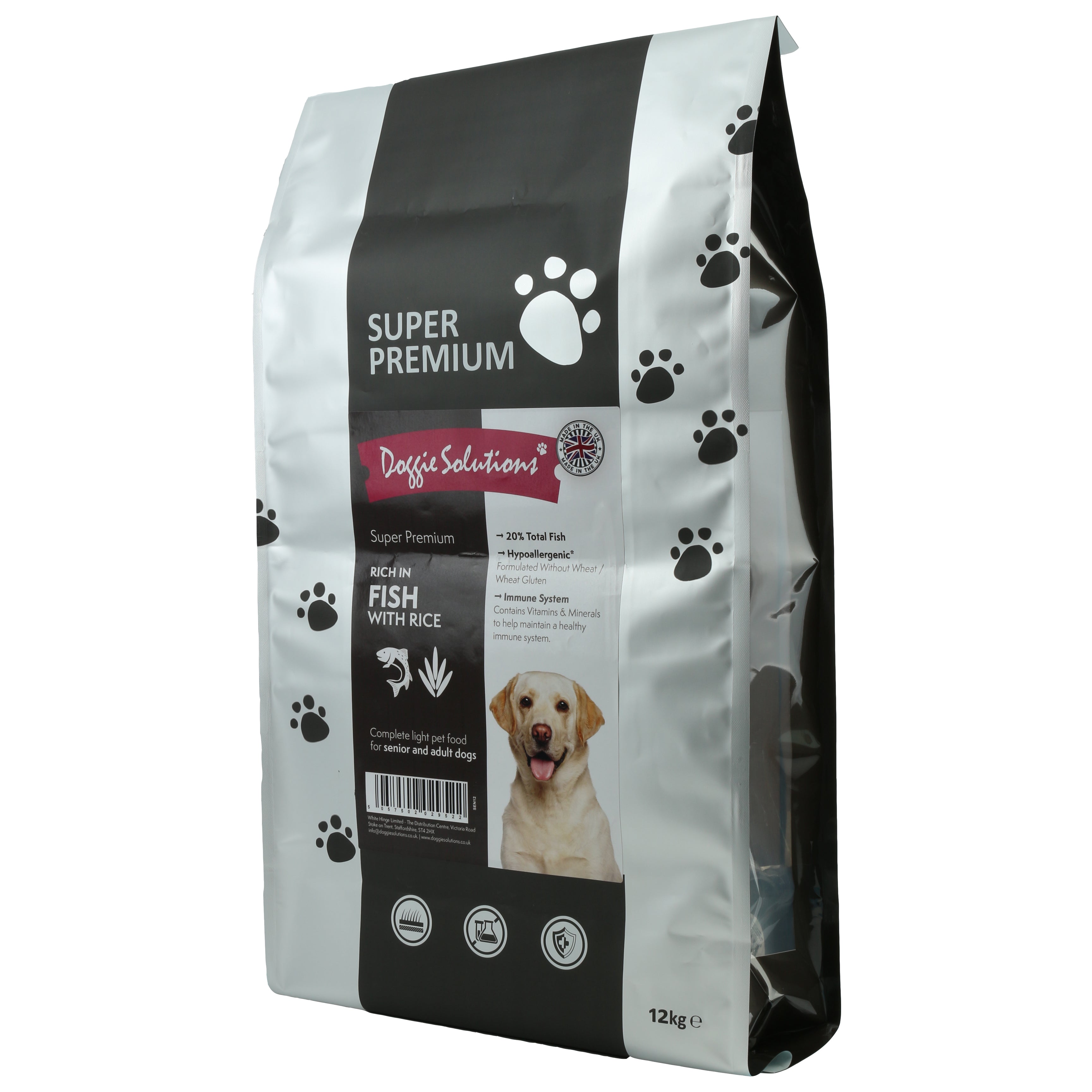 Image of Super Premium Fish With Rice Senior/Light Adult Dog Food 12kg