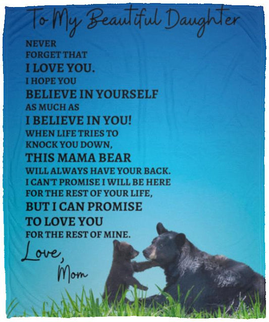 Mama Bear Blanket, Cute Cartoon Bear Theme Quilt, Bear Theme Gifts for  Lovers