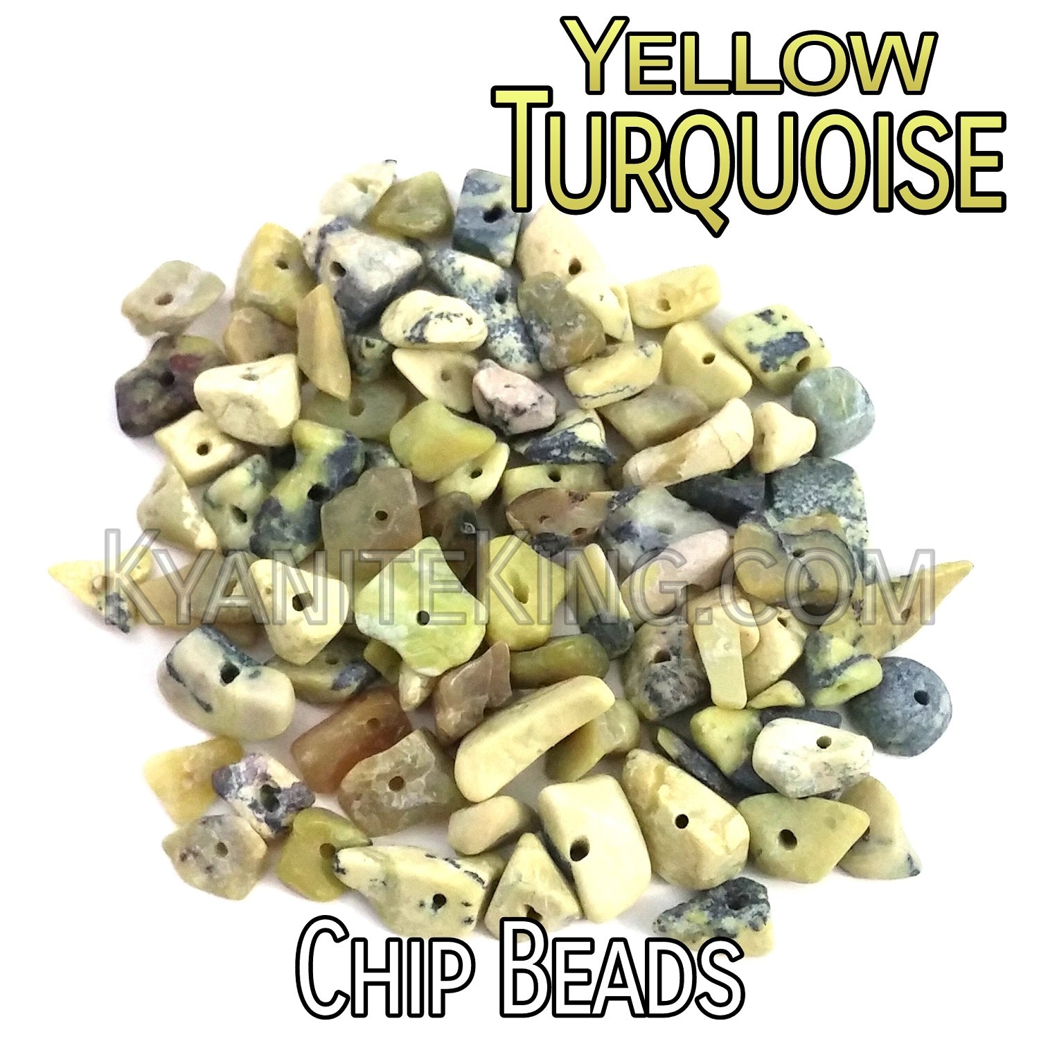 Yellow Turquoise Chip Beads | Package of 100