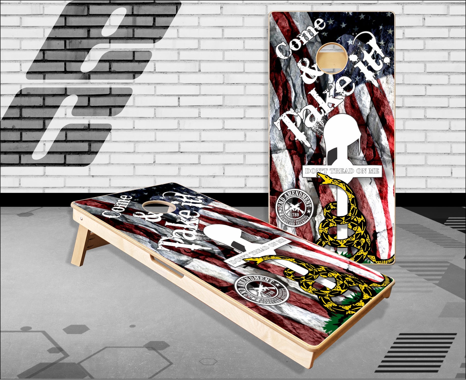 2nd Amendment American Flag Cornhole Boards