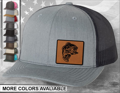 Trucker Hat with Laser Engraved Leather Patch – Personalized Engraving