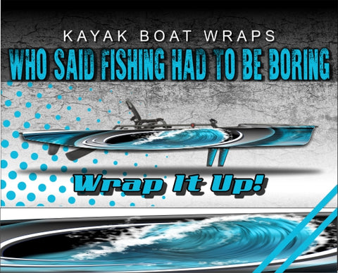 Fighting Tiger Blue Kayak Vinyl Wrap Kit Graphic Decal/Sticker 12ft an –  Elite Choice Graphics