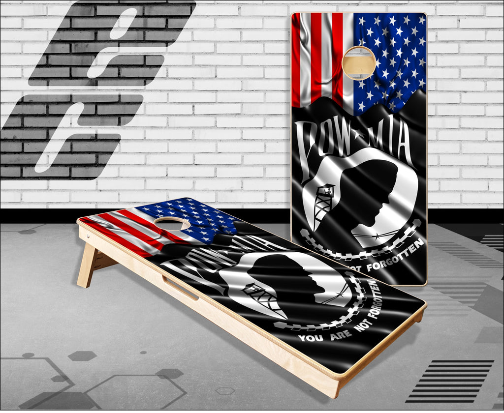 POW MIA American Flag Cornhole Boards – Elite Choice Graphics