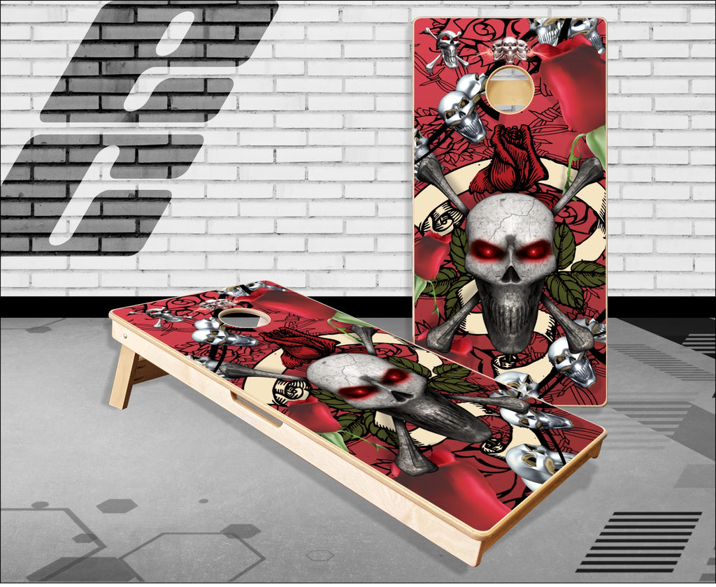 Skull Roses Cornhole Boards – Elite Choice Graphics