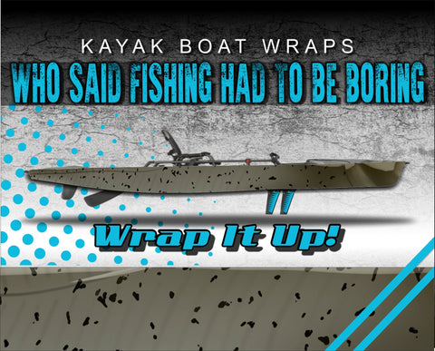 Bass Lure Flag Kayak Vinyl Wrap Kit Graphic Decal/Sticker 12ft and 14ft