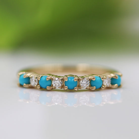 Load image into Gallery viewer, Turquoise and Diamond Band
